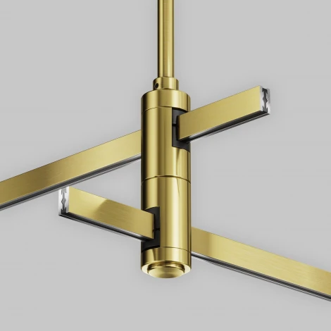 Крепление потолочное Medium двойное 300мм Flarity латунь Maytoni Accessories for tracks Flarity TRA158С-D1-BS (24V)