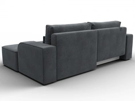 Диван угловой Лига-120 угол правый (ДСП,Брус,Фанера,ЛДС,Велюр/Светло-серый) Лига Диванов 137292