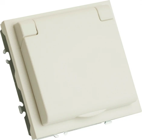 Розетка без заземления с защитной крышкой (белый) Stekker Эмили 49878