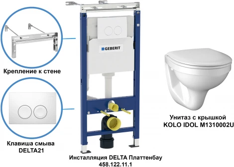 Комплект Geberit Idol 458.122.2U.1