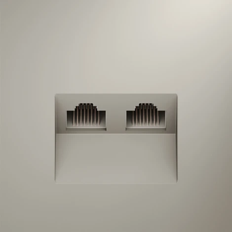 Розетка двойная Ethernet RJ-45 (кашемир) Voltum S70 VLS060203