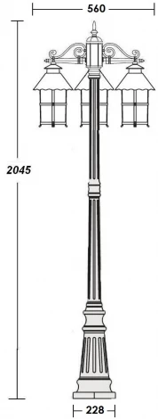 Наземный фонарь IP44 Oasis Light CAIOR 1 81509B Bl