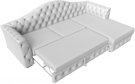 Диван угловой Артис правый угол (Белый/Экокожа) Лига Диванов арт.121632