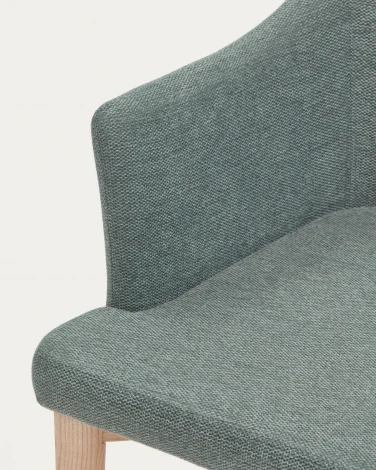 Обеденный стул La Forma (ex Julia Grup) Croft (Зеленый/ Фанера,Ясень)