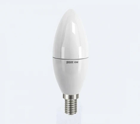 Лампочка светодиодная свеча E14 6W 4100K 560lm LD33126