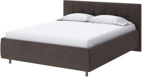 PROxSON Кровать Diamo без основания (Ткань: Велюр Monopoly Горячий шоколад (237)) 140x190