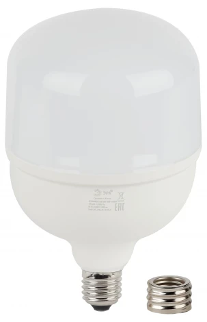 Лампочка светодиодная E27 с переходником на E40 85W ЭРА LED POWER T140-85W-6500-E27 с переходником на E40/E40