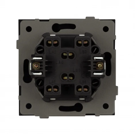 Механизм выключателя двухклавишный проходной SWT-TENDO-MKP2-SFPL-BK (230V, 10A) (Arlight) 054553
