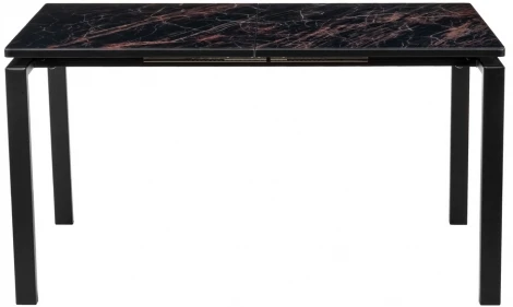 Стол Areal раскладной 140-180х80х75 чёрный мрамор с чёрными ножками Bradex Home RF 0414