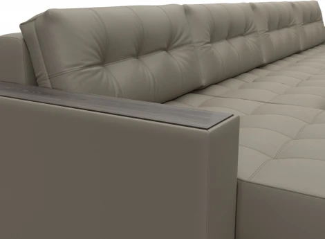 Диван П-образный с декором Лига-049 НПБ Лонг Лига Диванов (Экокожа) арт.128568