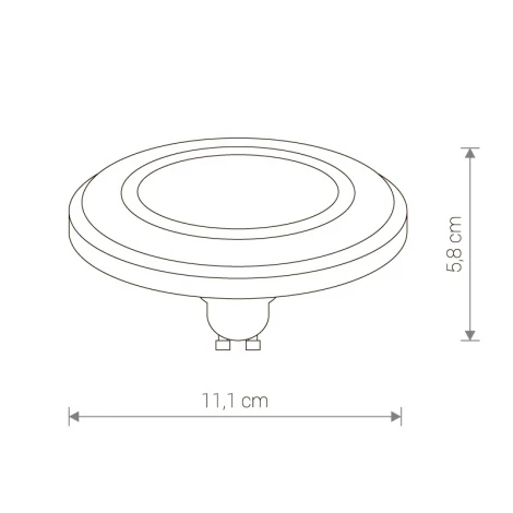 Лампочка светодиодная таблетка прозрачная, черная GU10 9W 220V 800 lm 4000K Nowodvorski Bulb 9213
