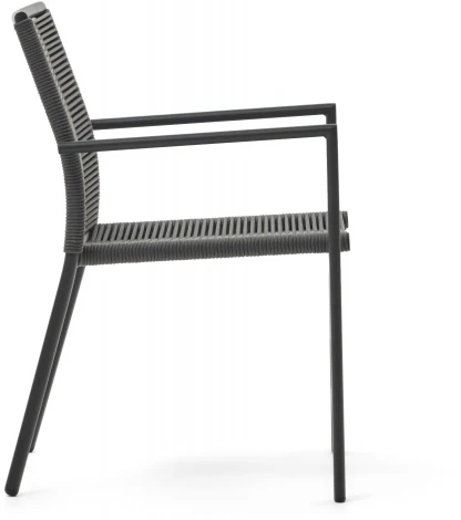 Стул уличный La Forma (ex Julia Grup) Culip (Серый/ Веревка)