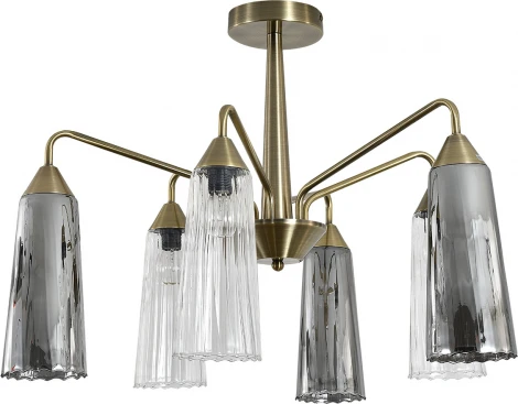 Потолочная люстра на штанге (13028/6R Brass) Indigo Campana V000509 (220V)