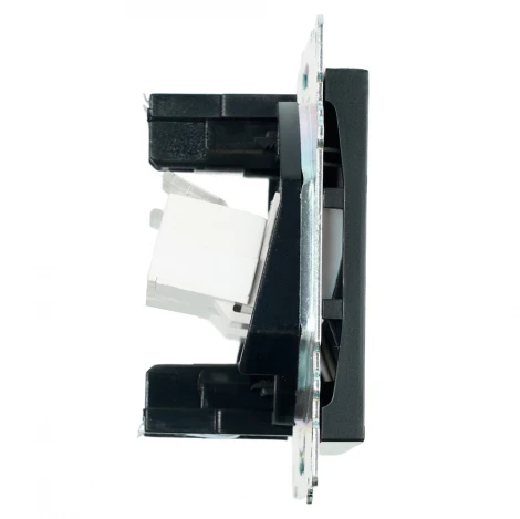 Розетка Ethernet RJ-45 двойная (черный) Stekker Катрин 50007