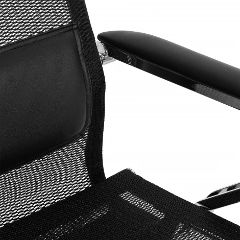 Кресло Nordic/Нордик сетка/кож.зам, черный Tetchair 25661