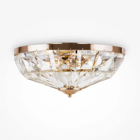 Потолочная люстра буше Maytoni Facet MOD094CL-04G (220V, хрусталь, круглые)