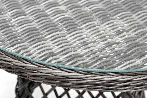 Плетеный круглый стол, диаметр 80 см, цвет графит 4SIS Эспрессо YH-T1661G-2 graphite