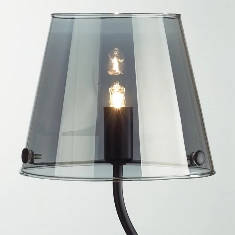 Настольная лампа Lumion Smoky 6570/1T черный/дымчатый/металл/стекло G9 1*20W 220V