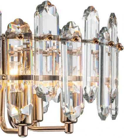 Подвесная люстра Escada Tiara 2111/6S Gold 1х40Вт Е14, металл/стекло, золото (220V, на цепи, круглые)