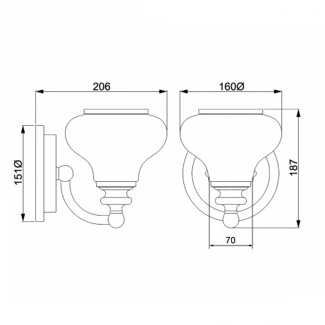 Бра для ванных комнат Hinkley Ainsley HK-AINSLEY1-BATH-BB