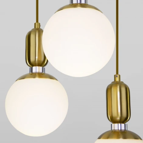 Подвесной светильник Eurosvet Bubble 50151/3 латунь (220V, на проводе, шарики)