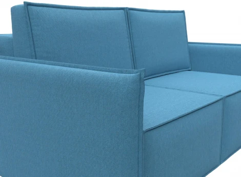 Диван прямой Либерти мини (Голубой/Рогожка) Лига Диванов арт.121915