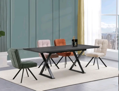 Стол обеденный Enclave Enchantment Hesby МДФ/Черный арт.HSBI_DT2307_black