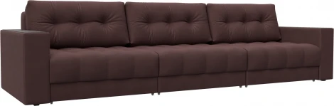 Диван прямой с декором Лига-049 НПБ Лонг Лига Диванов (Замша) арт.128443