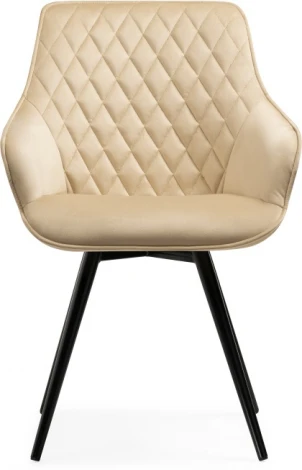 Стул на металлокаркасе Woodville Эгел бежевый / черный глянец