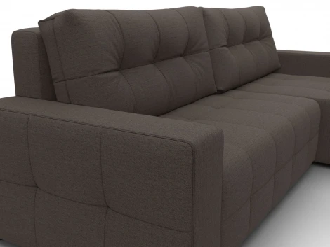 Диван угловой Лига-122 угол универсальный (ДСП,Брус,Рогожка/Коричневый) Лига Диванов 137598