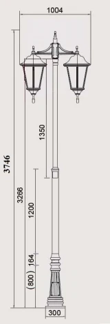 Наземный фонарь Oasis Light BREMEN 79830/DOWN Bl (220V, фонарь, IP65)