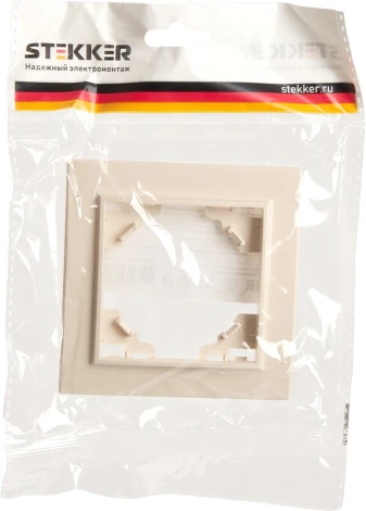 Рамка на 1 пост (слоновая кость) Stekker Эрна 39624