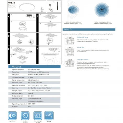 Потолочный светильник Eglo Bari-M 97531