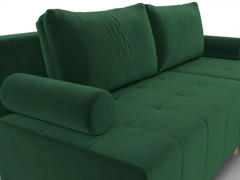 Диван угловой Лига-102 угол универсальный (ДСП,Брус,Фанера,Велюр/Зеленый) Лига Диванов 134791
