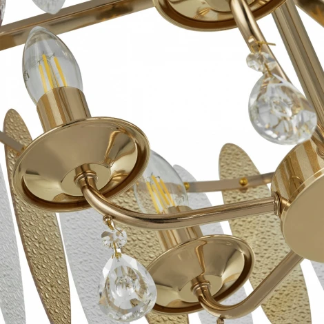 Потолочная люстра хрустальная на штанге Arte Milano Sorrento-4309 374309/6/80/470 GD (220V)
