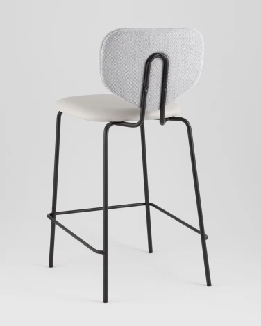 Стул полубарный Masey серый с серой экокожей Stool Group арт.УТ000039583