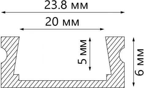 Профиль накладной широкий для светодиодной ленты CAB263 10277 Feron