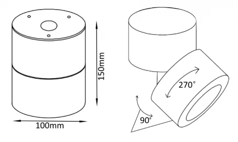 Накладной точечный светильник Crystal Lux CLT 412 412C WH (LED, 220V, круглые)