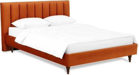 Кровать Queen II Sofia L 1600 ОГОГО (арт.577440), (Ткань/Оранжевый)