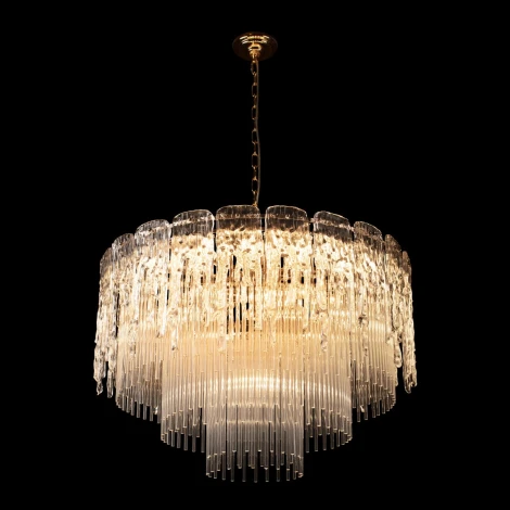 Подвесная люстра Loft It Florida 10298/800 French gold (220V, хрусталь, на цепи, круглые)