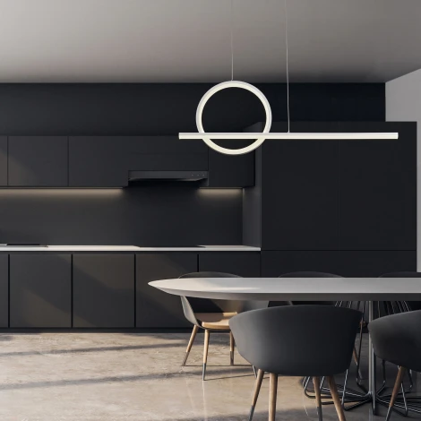 Подвесной линейный светильник светодиодный Mantra Kitesurf 7192 кольцо (220V, на тросе, кольцо)