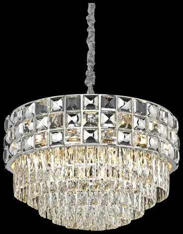 Подвесная люстра Wertmark Sabrina WE133.16.103 (220V, хрусталь, на цепи, круглые)