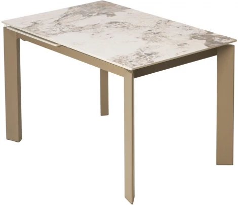 Стол CORNER 120 GLOSS LUXURY PANDORA SOLID CERAMIC / TAUPE, ®DISAUR (арт.614M05846)