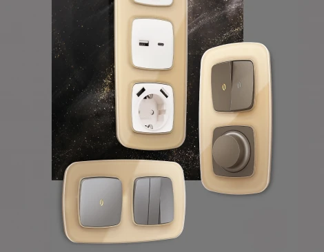 Рамка Ambrella Volt OMEGA Radian (Шампань Стекло органическое) 3-ая OF320603