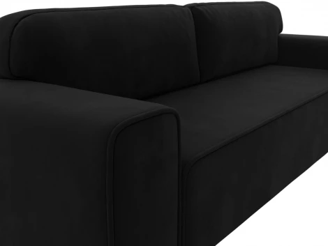 Диван прямой Лига-029 (Черный/Микровельвет) Лига Диванов арт.121025