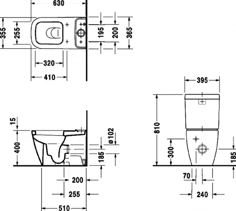 Унитаз-компакт Duravit Happy D.2 2134090000