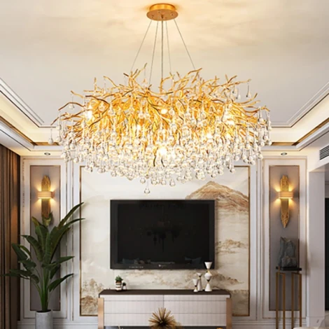 Подвесная люстра Droplet Chandelier Circle D80 By ImperiumLoft 40,2695 (LED, 220V, на тросе)