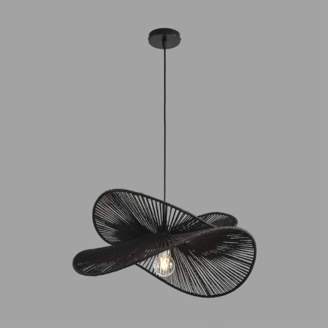 Подвесной светильник Lumion Rope 8382/1 черный, металл/джутовый шнур E27 40W 220V