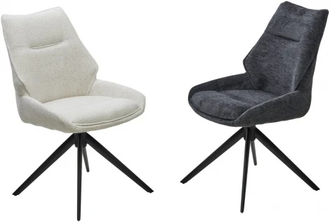 Стул OLAF 360 град. поворот. RAVEN22 Бежево-белый, ткань / Черный, ®DISAUR