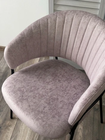 Стул M-City ГЕММА, цвет RAIN 10 lavanda, велюр / черный каркас